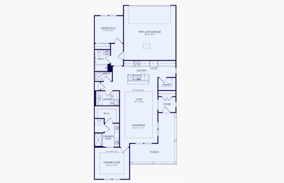 2D floor plan layout of this home in Sun City Hilton Head, Bluffton, SC (Image 4).