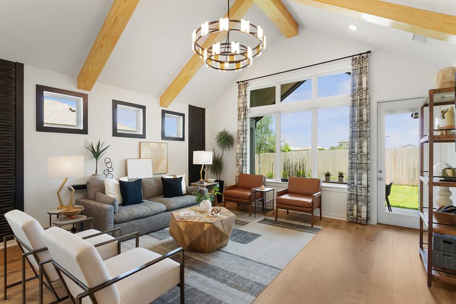 Representative furnished interior of a home built from the Austin – 45′ Lot by Chesmar Homes in Bridgeland, Cypress (Image 8).