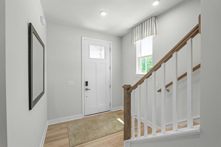 Representative unfurnished interior of a home built from the Charles by Ryan Homes in East Lake, Leland (Image 20). Representative unfurnished interior of a home built from the Charles by Ryan Homes in East Lake, Leland (Image 20).