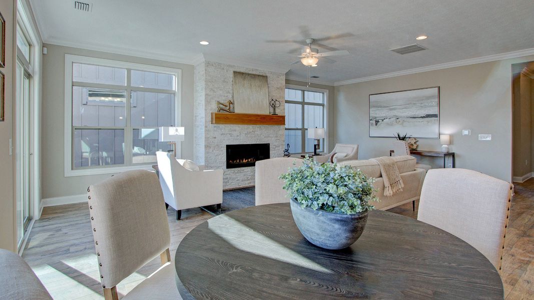 Representative furnished interior of a home built from the Capri by Epcon Communities in Lakeside at Millican Reserve, College Station (Image 7).