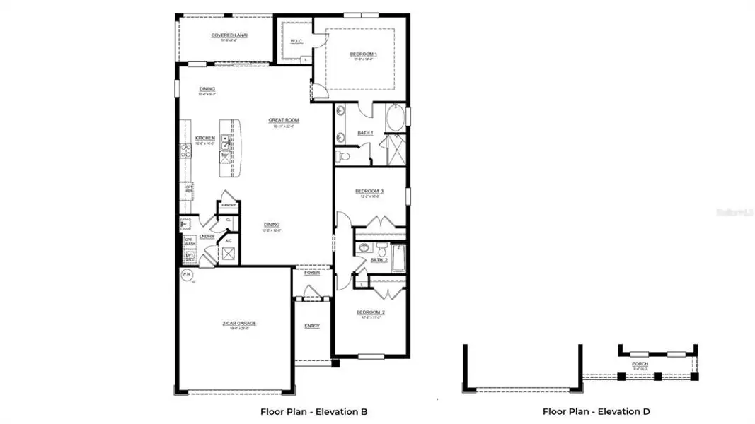 2D floor plan layout of this home in Twisted Oaks, Wildwood, FL (Image 3). 2D floor plan layout of this home in Twisted Oaks, Wildwood, FL (Image 3).