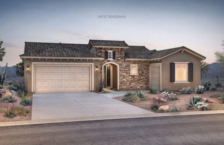 Representative exterior photo of a completed home built from the Journey by Del Webb in Sun City Festival, Buckeye, AZ (Image 15).