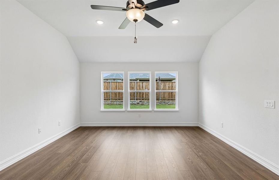 Gathering room with large windows Gathering room with large windows