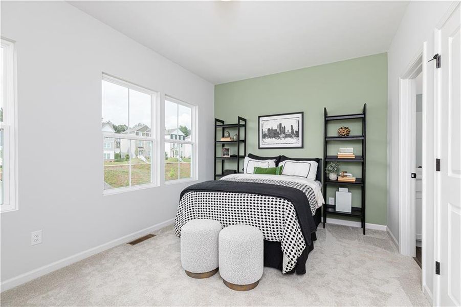 Furnished interior view inside a new home in Westside Bend at Proctor Creek Townhomes, Atlanta (Image 7). Furnished interior view inside a new home in Westside Bend at Proctor Creek Townhomes, Atlanta (Image 7).