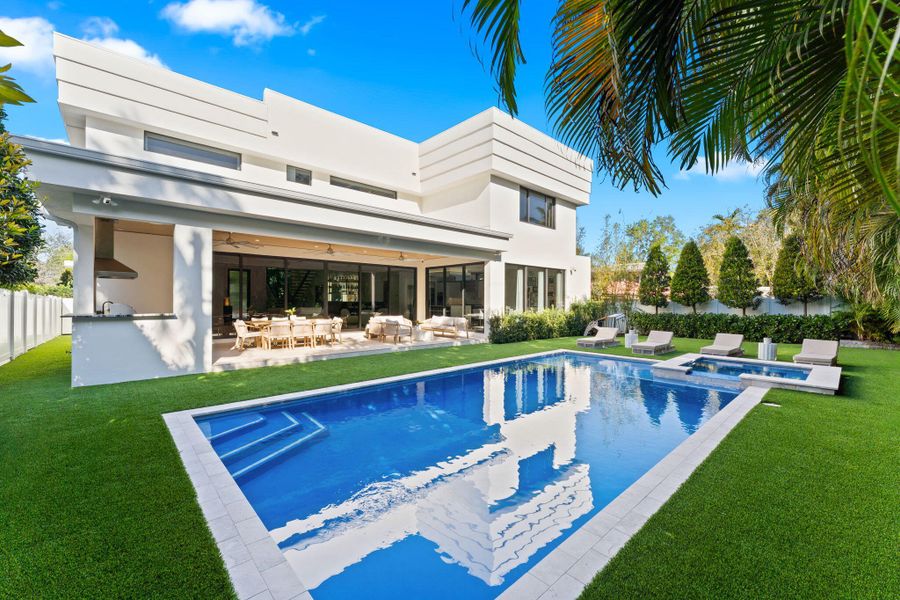 pool and backyard pool and backyard