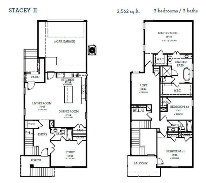 2D floor plan layout of this home in Agave, Austin, TX (Image 2). 2D floor plan layout of this home in Agave, Austin, TX (Image 2).