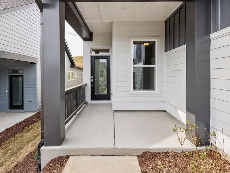 Exterior details and patio area of a home in Encore at Chatham Park – Villa Series, Pittsboro (Image 19).