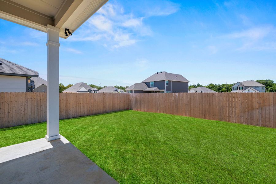 Exterior details and patio area of a home in Liberty Oaks, Waco (Image 2). Exterior details and patio area of a home in Liberty Oaks, Waco (Image 2).