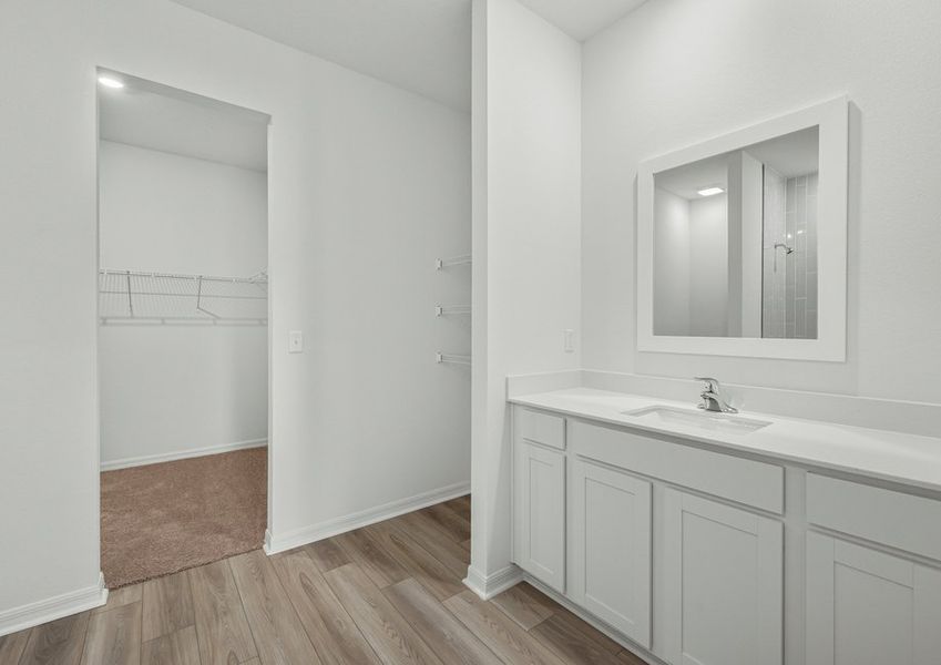 Master bathroom with a spacious vanity