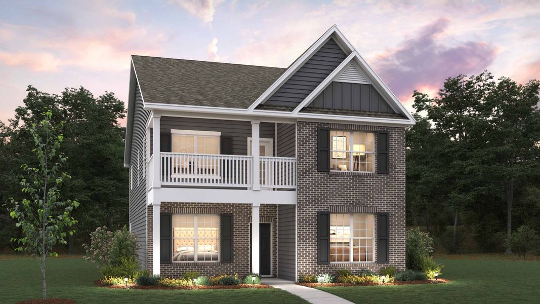 Representative exterior photo of a completed home built from the Calhoun by D.R. Horton in Shepherd's Farm, Mooresville, NC (Image 5).