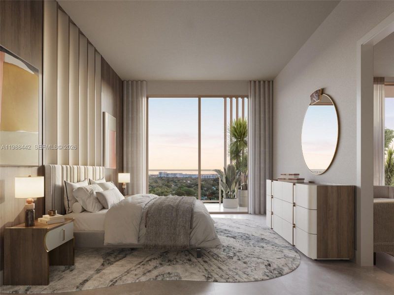 Furnished interior view inside a new home in , Miami (Image 8).