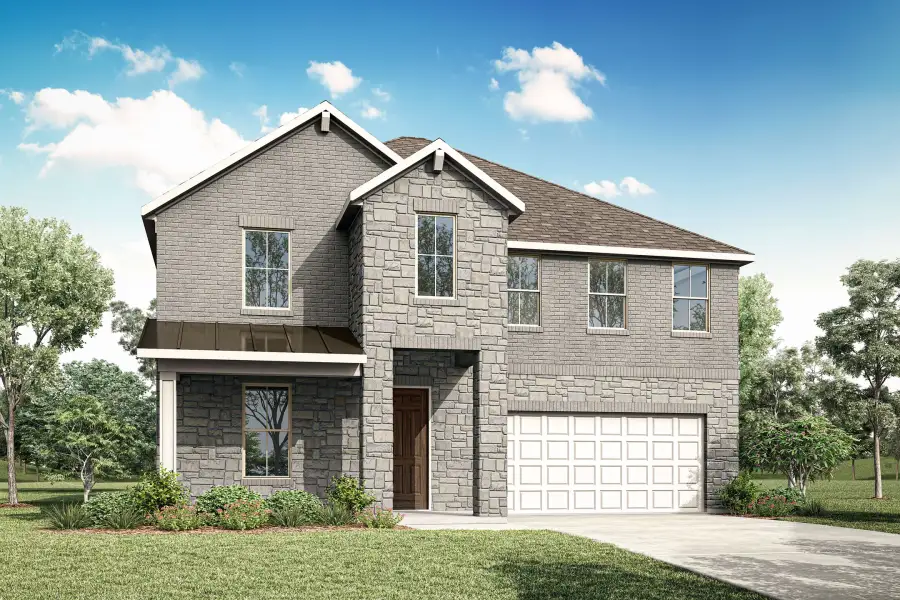 Representative exterior photo of a completed home built from the Ivy by Tri Pointe Homes in Bridgewater, Midlothian, TX (Image 18). Representative exterior photo of a completed home built from the Ivy by Tri Pointe Homes in Bridgewater, Midlothian, TX (Image 18).