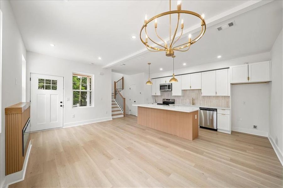 Furnished interior view inside a new home in , Atlanta (Image 10).