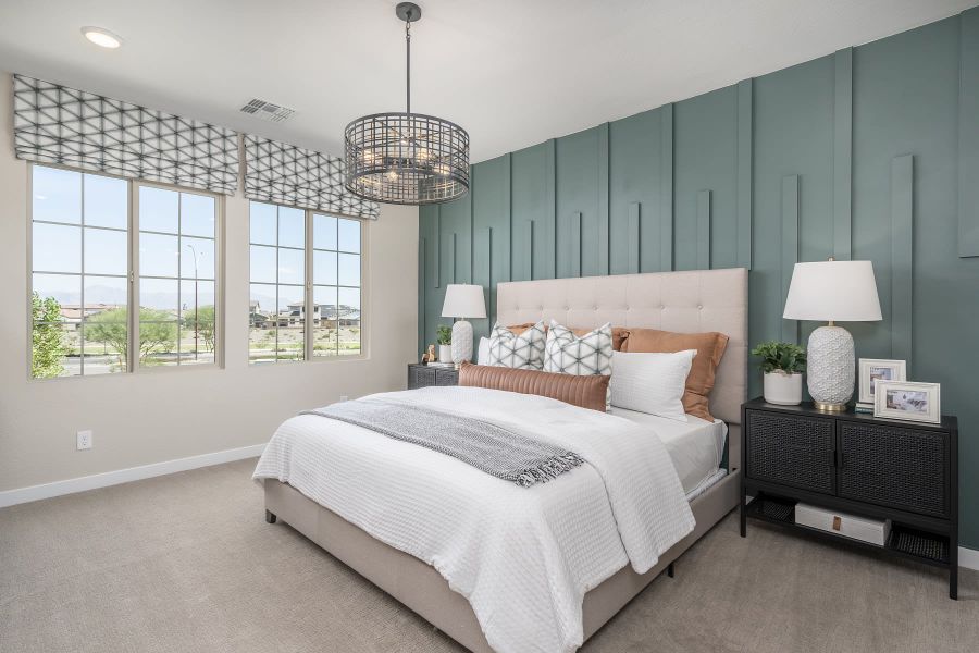 Primary Bedroom | Chartreuse | Greenpointe at Eastmark | New homes in Mesa, Arizona | Landsea Homes