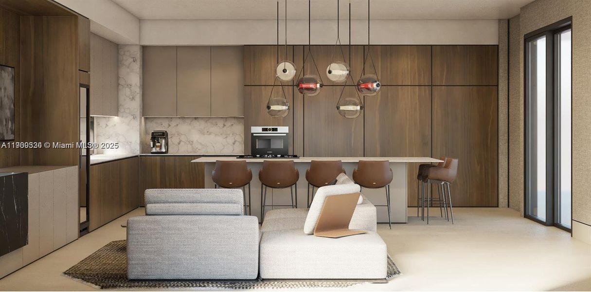 Furnished interior view inside a new home in , Key Biscayne (Image 11). Furnished interior view inside a new home in , Key Biscayne (Image 11).