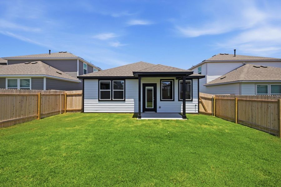 Exterior details and patio area of a home in Stallion Run, Buda (Image 24). Exterior details and patio area of a home in Stallion Run, Buda (Image 24).