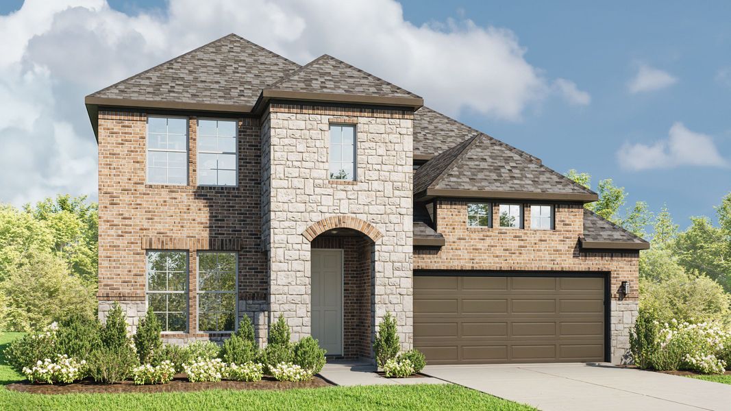Representative exterior photo of a completed home built from the Elm by DRB Homes in Newhaven, Manor, TX (Image 20). Representative exterior photo of a completed home built from the Elm by DRB Homes in Newhaven, Manor, TX (Image 20).