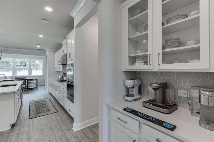 Furnished interior view inside a new home in Overlook at Lanier, Buford (Image 32).