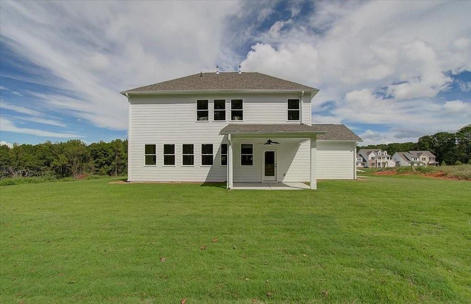 Exterior details and patio area of a home in Autumn Brook, Canton (Image 28).