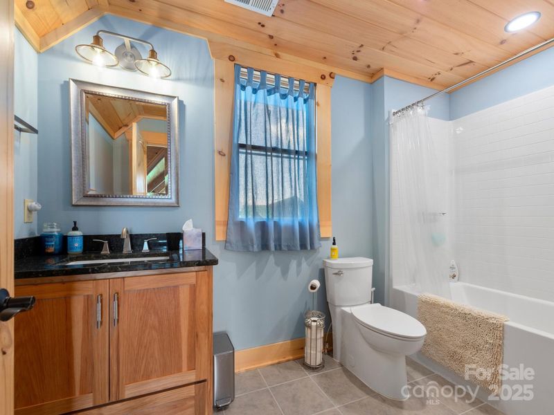 Upstairs Full Bathroom with Second Bedroom Access