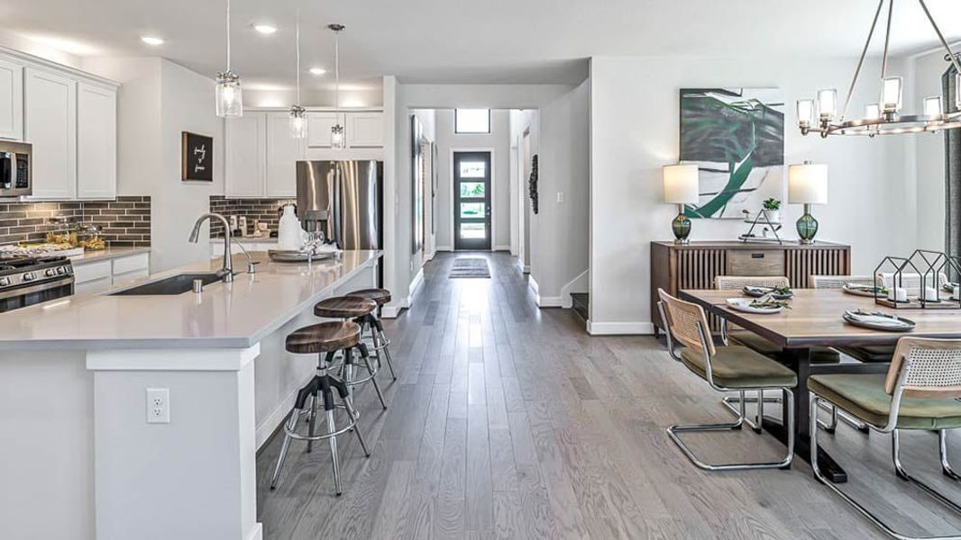 Furnished interior view inside a new home in Avalon at Cypress, Cypress (Image 9).