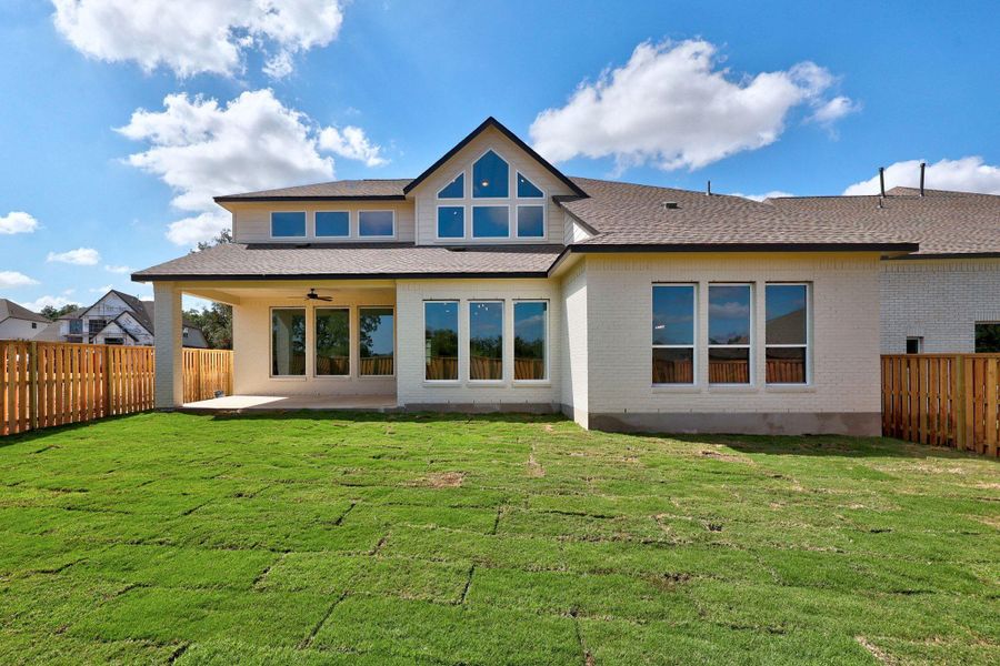Exterior details and patio area of a home in Parmer Ranch - 60', Georgetown (Image 3).