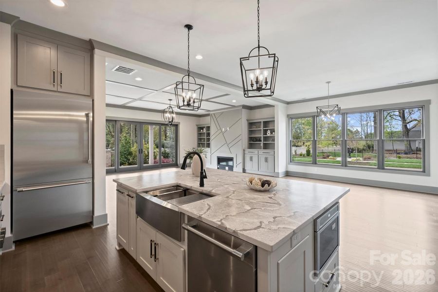Kitchen View to Dining Area with Refrigerator #2. Kitchen View to Dining Area with Refrigerator #2.