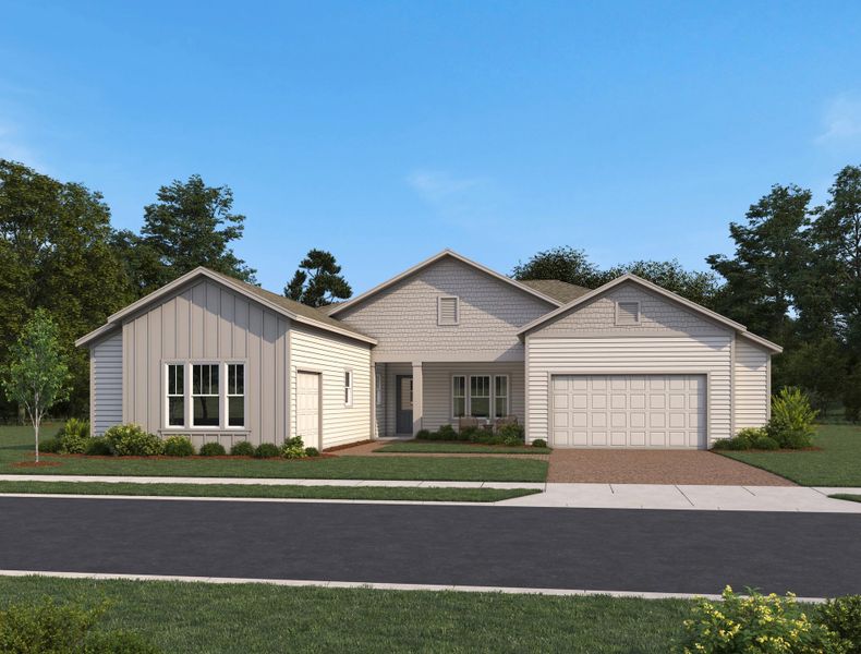 Front exterior of a home in the Ardisia Park Estate community, located in New Smyrna Beach, FL (Image 1).