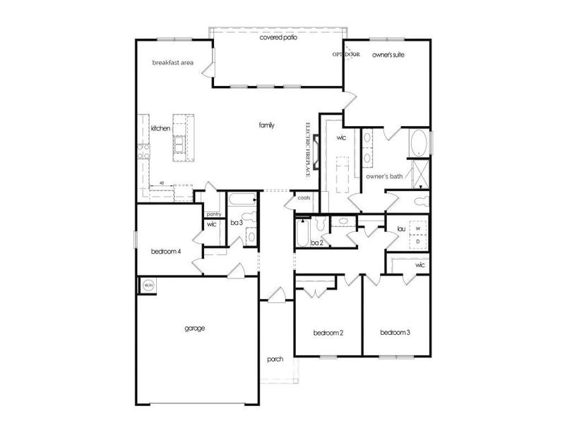 2D floor plan layout of this home in , Homer, GA (Image 3).