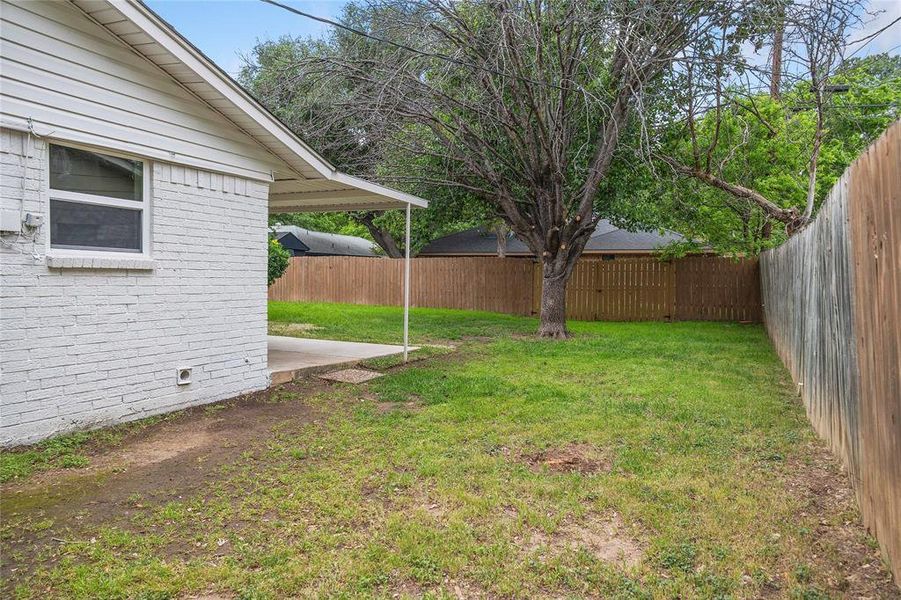 View of yard with a fenced backyard View of yard with a fenced backyard