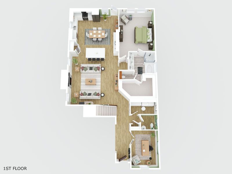 2D floor plan layout for the Concho by CastleRock Communities in Brush Creek, Fairview, TN (Image 5).