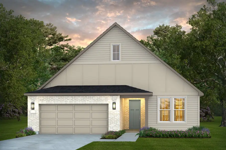 Representative exterior photo of a completed home built from the Mystique by Del Webb in Del Webb Bridgeland, Cypress, TX (Image 8).