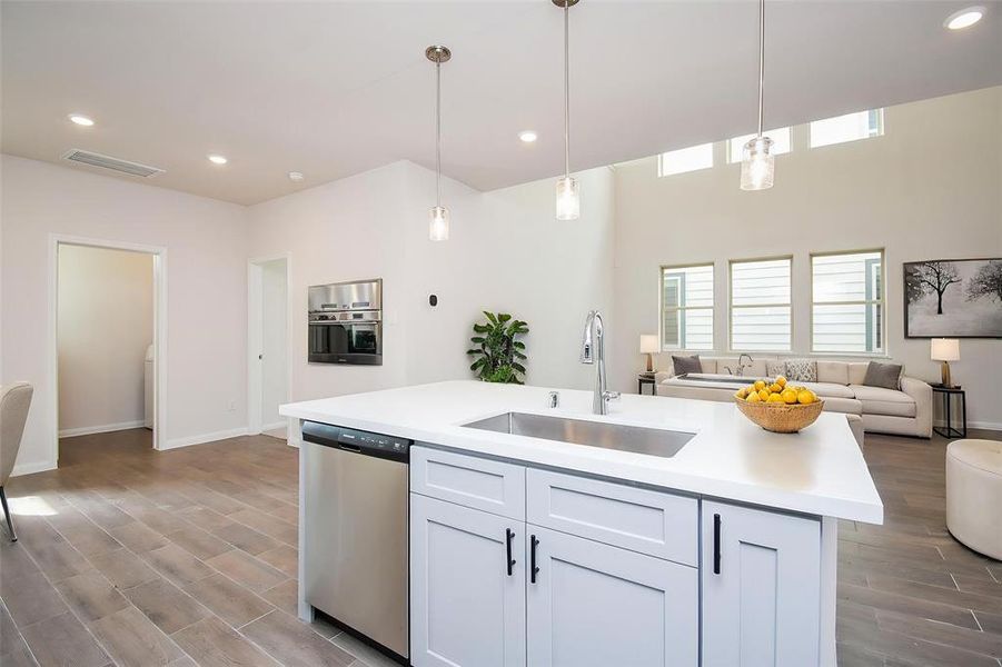 The kitchen is designed for both everyday living and entertaining. The kitchen is designed for both everyday living and entertaining.