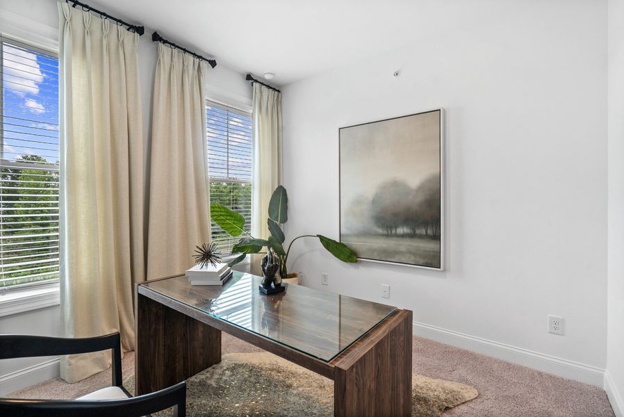 Representative furnished interior of a home built from the The Magnolia by The Providence Group in Market Square at Sawnee Village, Cumming (Image 40).