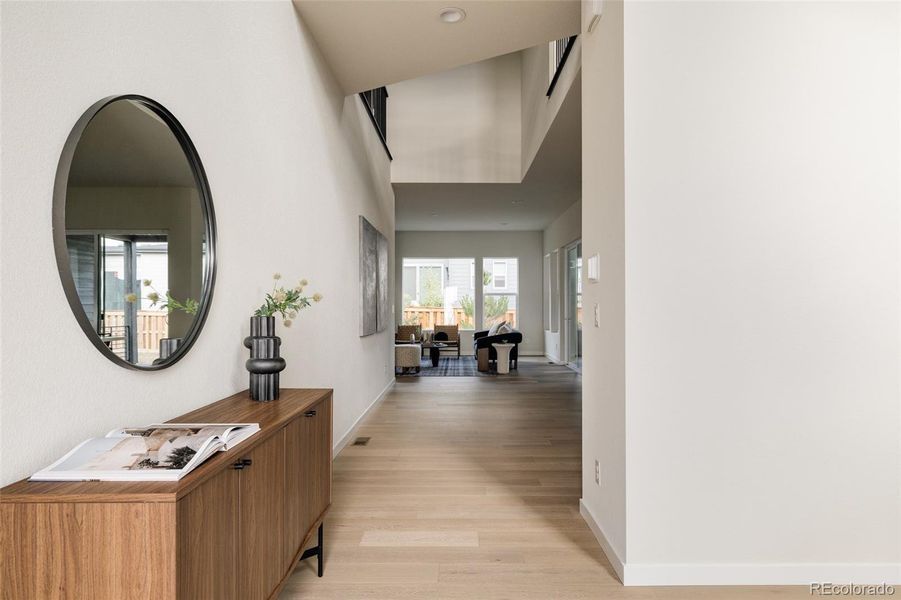 Furnished interior view inside a new home in Lyric at Ridgegate, Lone Tree (Image 12).