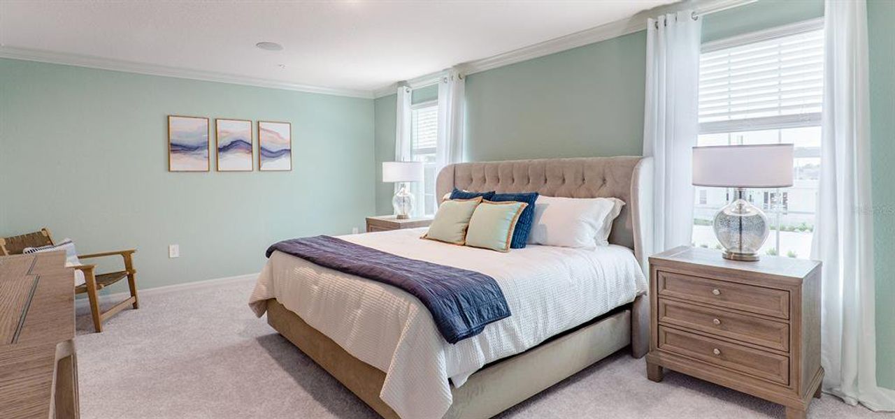 Furnished interior view inside a new home in Ralston Reserve at Siena, St. Cloud (Image 10).