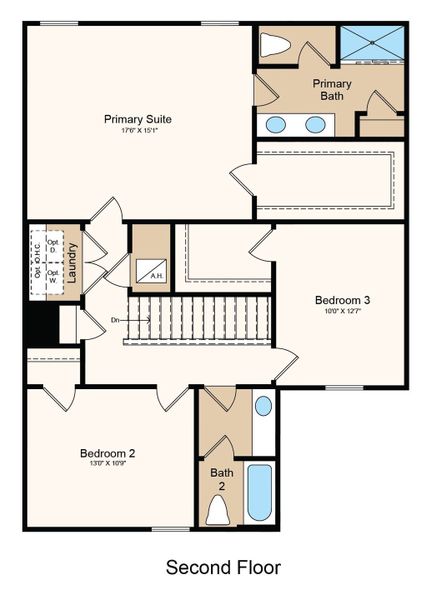 2D floor plan layout of this home in Solena, North Fort Myers, FL (Image 3).