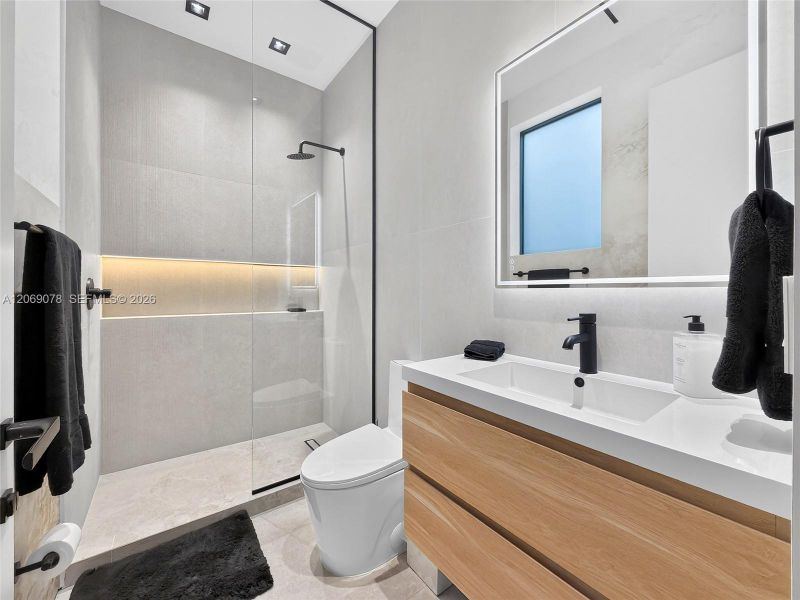 Furnished interior view inside a new home in , Miami (Image 32).