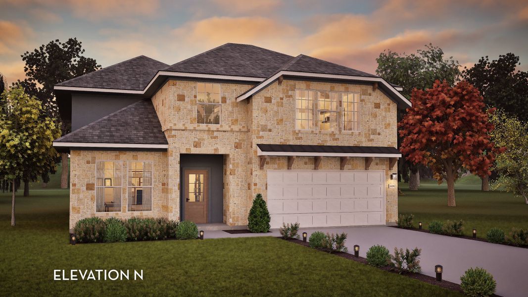 Representative exterior photo of a completed home built from the Hayden by CastleRock Communities in Sanctuary, Salado, TX (Image 19).