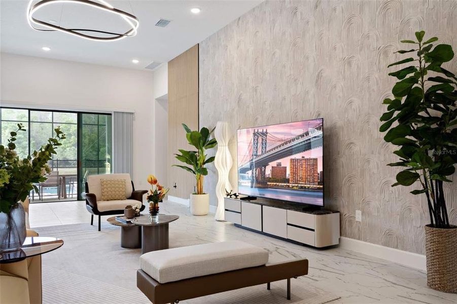 Furnished interior view inside a new home in , Kissimmee (Image 59).