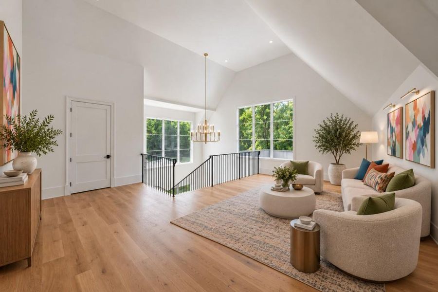 Furnished interior view inside a new home in , Atlanta (Image 41).