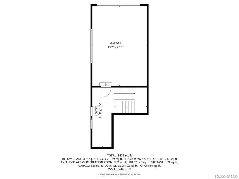 2D floor plan layout of this home in , Denver, CO (Image 4).