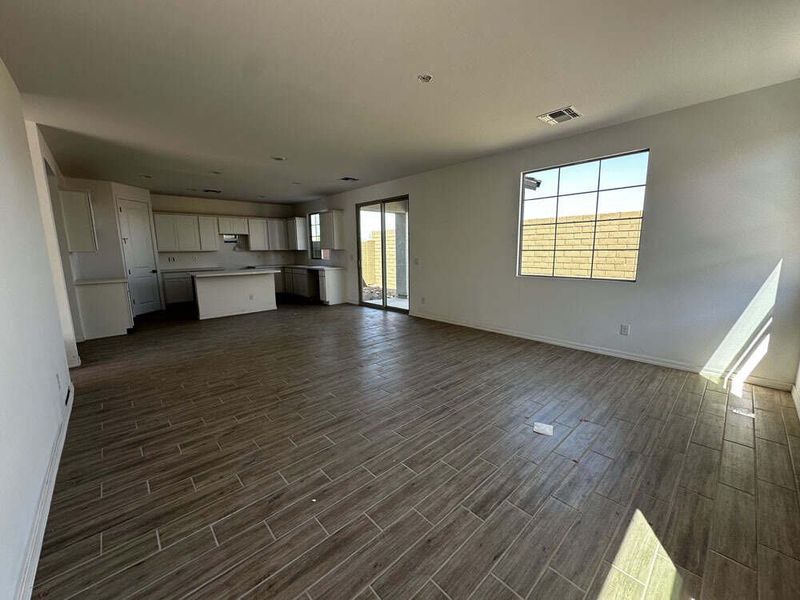 Great room and kitchen