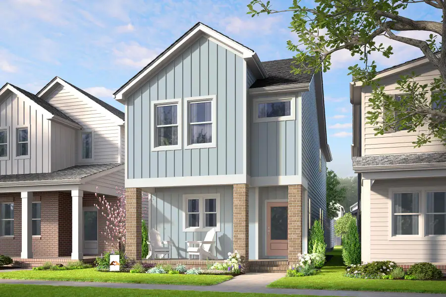 Representative exterior photo of a completed home built from the Creator by Garman Homes in Allen Park, Raleigh, NC (Image 2). Representative exterior photo of a completed home built from the Creator by Garman Homes in Allen Park, Raleigh, NC (Image 2).