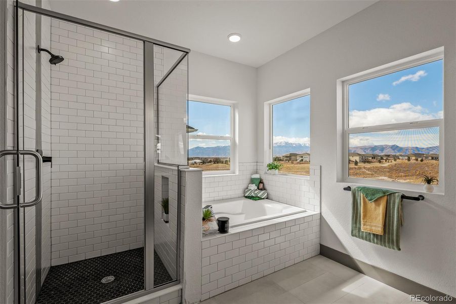 Furnished interior view inside a new home in Revel Crossing at Wolf Ranch - The Panorama Collection, Colorado Springs (Image 8).