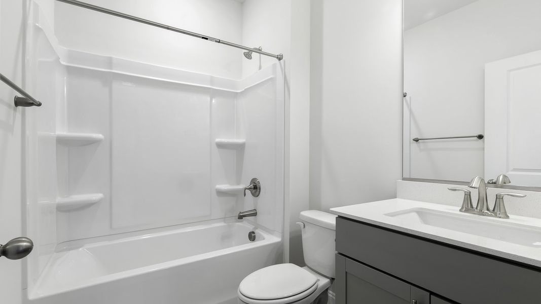 Furnished interior view inside a new home in The Meadows at Kinsley, Jamestown (Image 5).