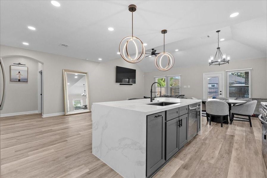 Furnished interior view inside a new home in , Houston (Image 8).