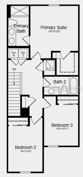 2D floor plan layout of this home in Skye Ranch Community Group Page, Sarasota, FL (Image 3).