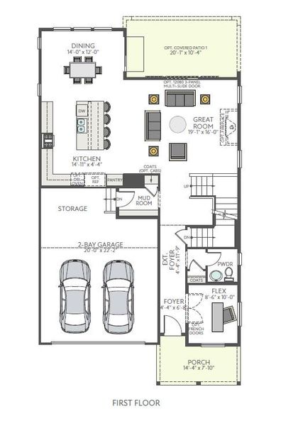 2D floor plan layout of this home in Sterling Ranch, Littleton, CO (Image 5).