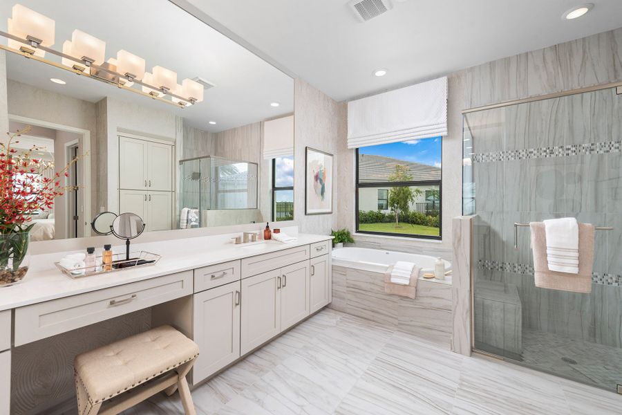 Representative furnished interior of a home built from the Bellagio by GL Homes in Valencia Parc at Riverland, Port St. Lucie (Image 17).